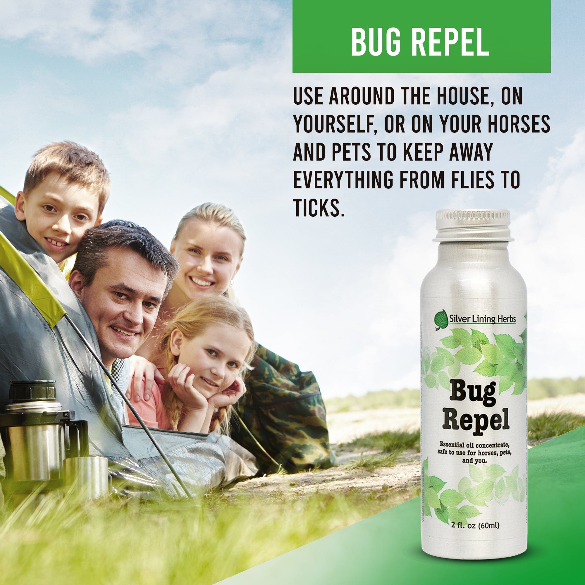 Natural Bug Repel Essential Oils Blend - Silver Lining Herbs