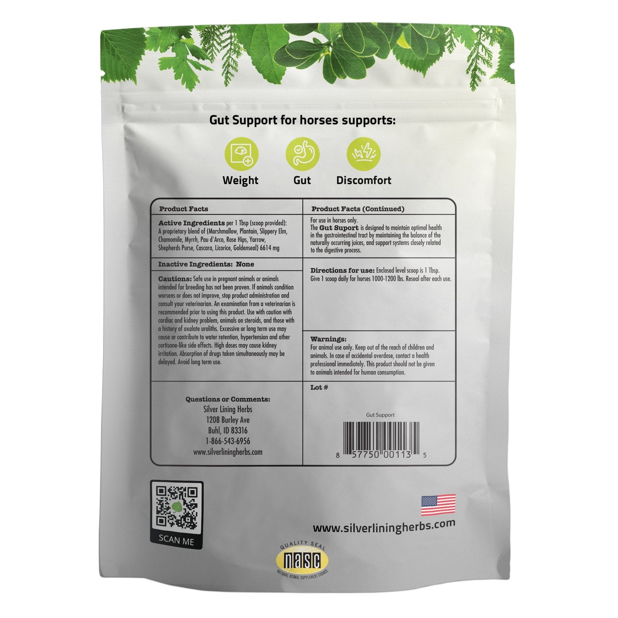 Gut Support for Horses - Silver Lining Herbs