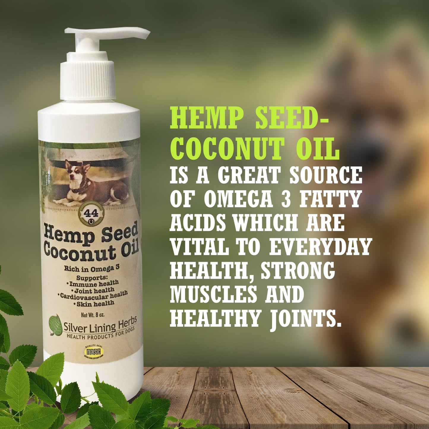 Hemp Seed-Coconut Oil for Dogs - Silver Lining Herbs