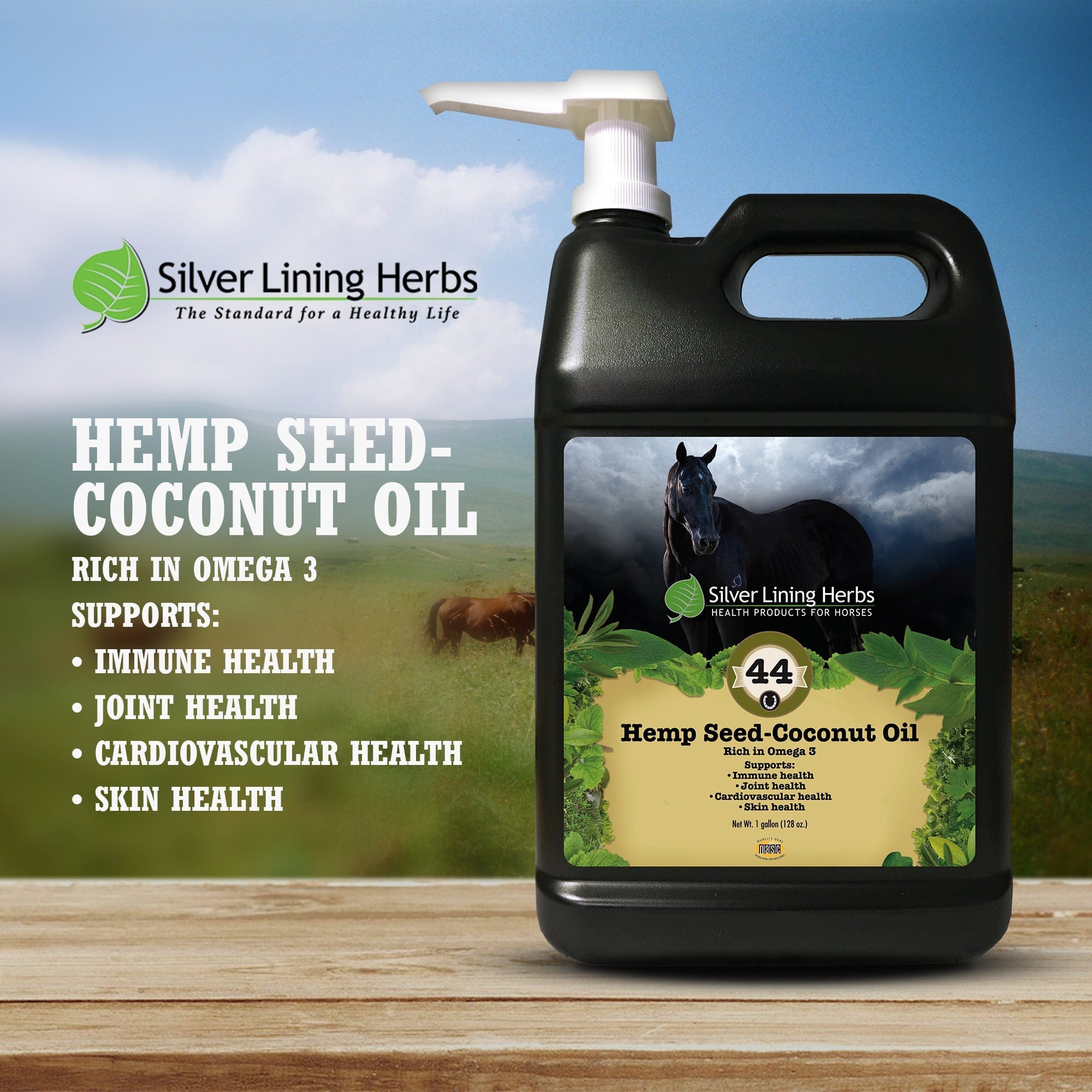 Hemp Seed-Coconut Oil for Horses - Silver Lining Herbs