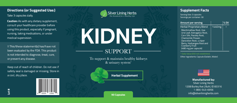 Herbal Kidney Support - Silver Lining Herbs
