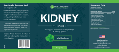 Herbal Kidney Support - Silver Lining Herbs