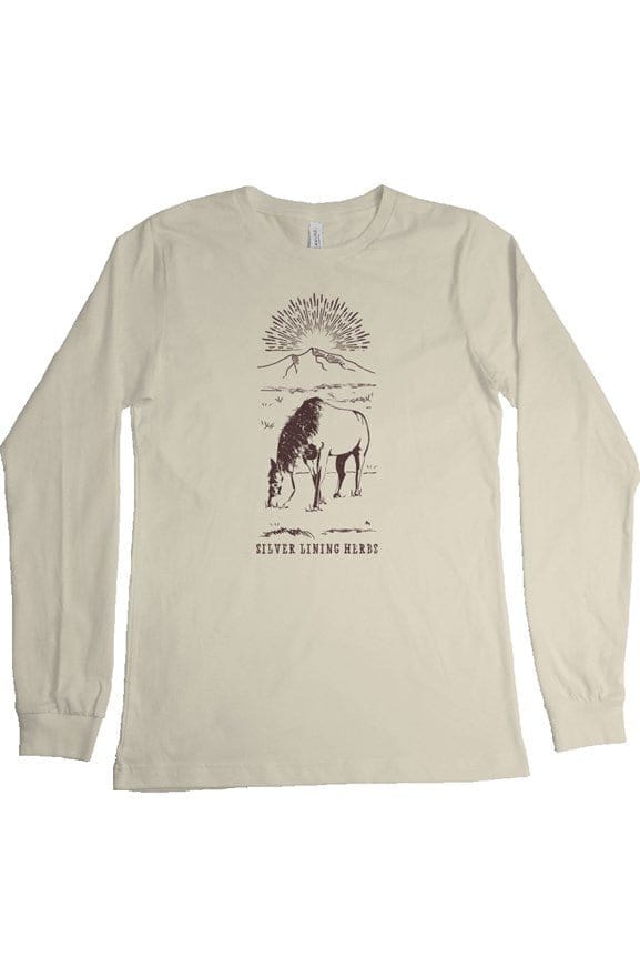 Horse Long Sleeve T Shirt - Silver Lining Herbs
