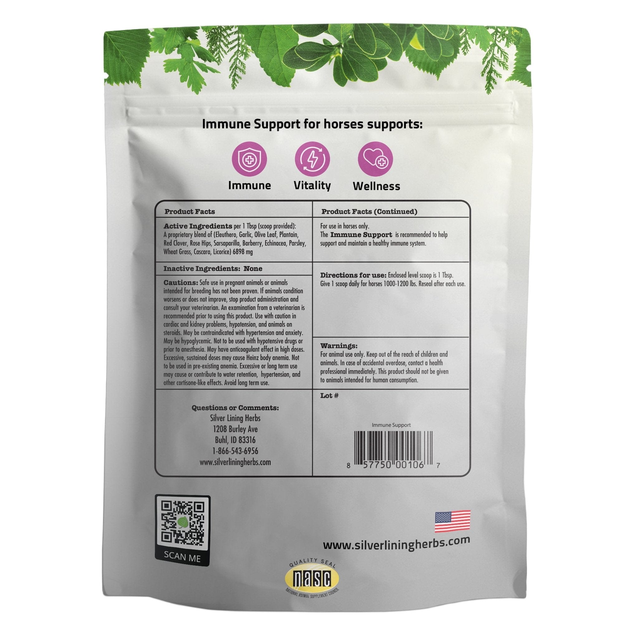 Immune Support for Horses - Silver Lining Herbs