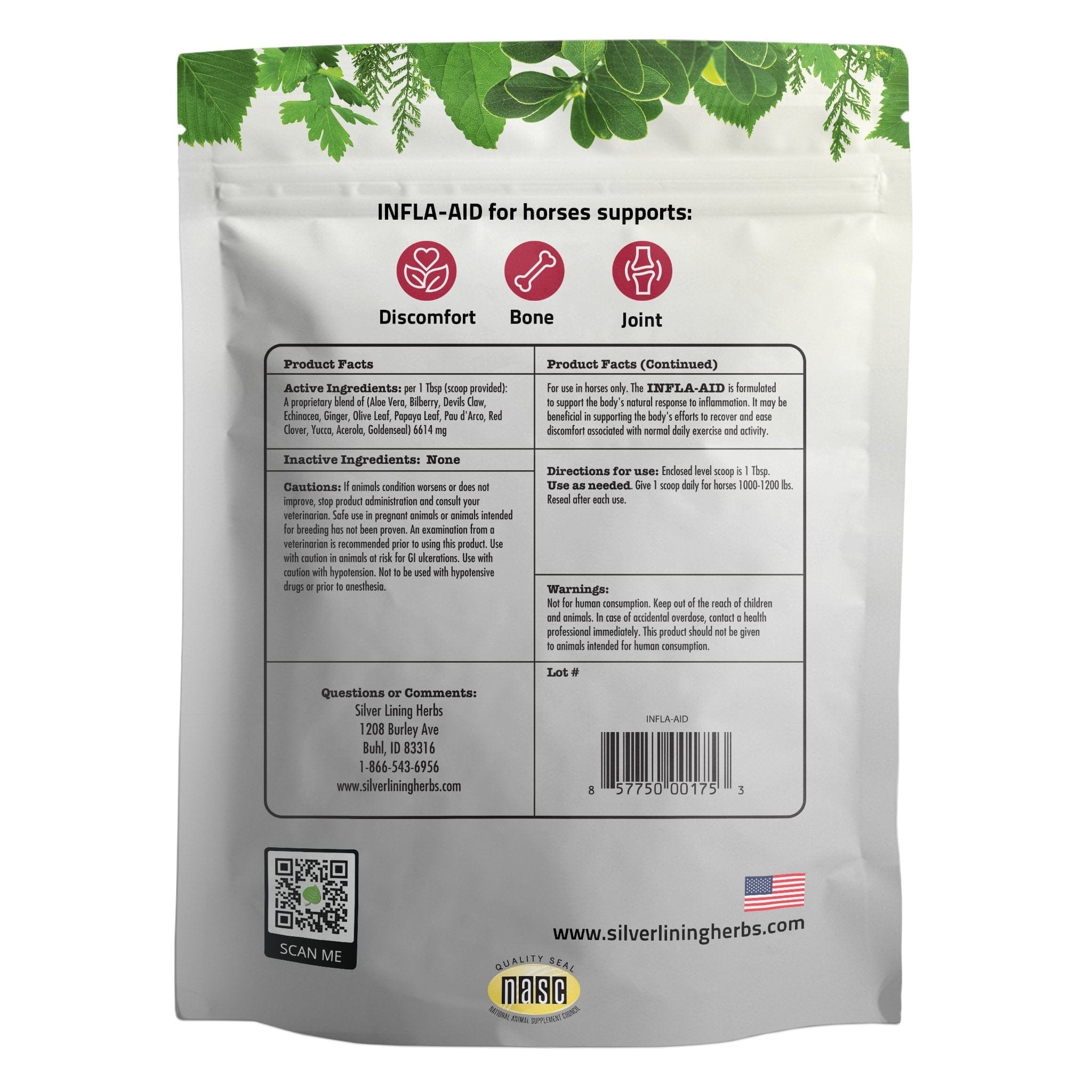 Infla-aid for Horses - Silver Lining Herbs