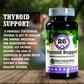 A bottle of #26 Thyroid Support for Dogs explaining how the product is formulated to support a healthy thyroid